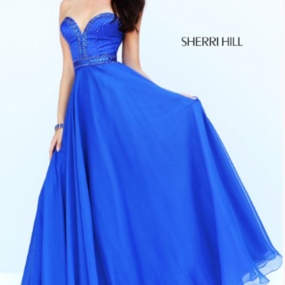 Sherri Hill Royal Blue Dress, Size: 8